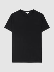 Reiss T-Shirts | Bless Crew Neck T-Shirt Black - Men