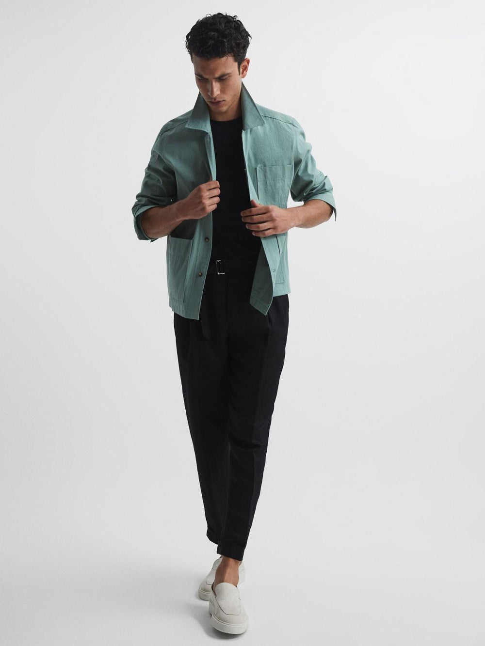 Reiss T-Shirts | Bless Crew Neck T-Shirt Black - Men