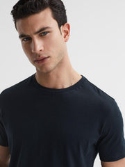 Reiss T-Shirts | Bless Crew Neck T-Shirt Navy - Men