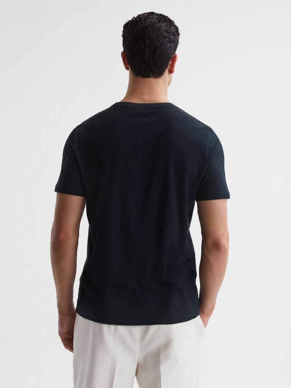 Reiss T-Shirts | Bless Crew Neck T-Shirt Navy - Men