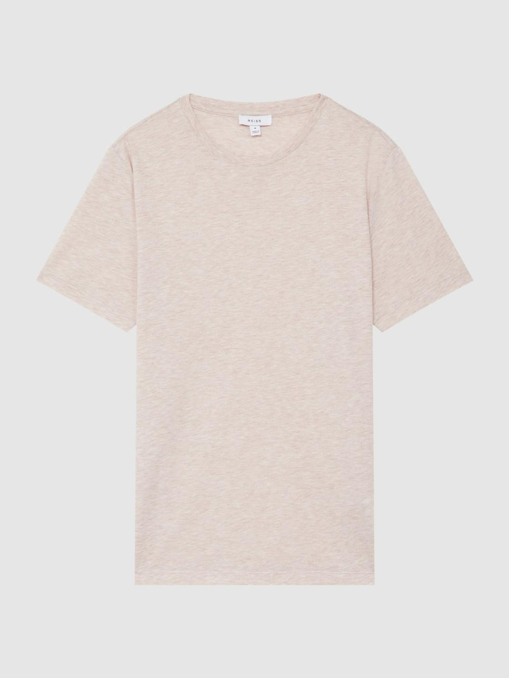 Reiss T-Shirts | Bless Crew Neck T-Shirt Oatmeal Melange - Men