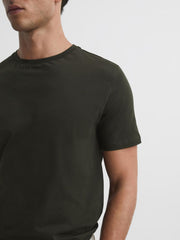Reiss T-Shirts | Bless Crew Neck T-Shirt Oxidised Green - Men