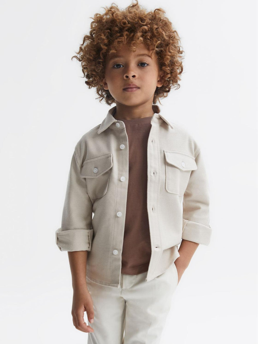 Reiss T-Shirts | Bless Crew Neck T-Shirt Tobacco - Children