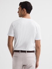 Reiss T-Shirts | Bless Crew Neck T-Shirt White - Men