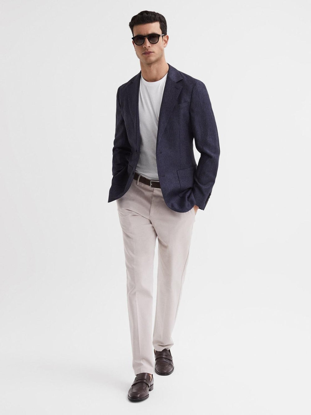 Reiss T-Shirts | Bless Crew Neck T-Shirt White - Men