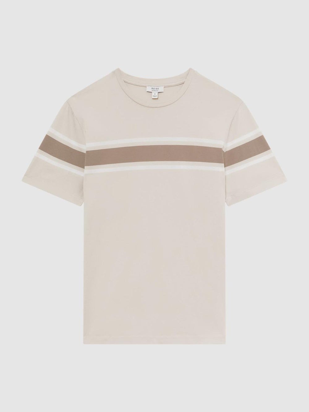 Reiss T-Shirts | Hearts Slim Fit Mercerised Cotton Crew Neck T-Shirt Blue Multi - Men