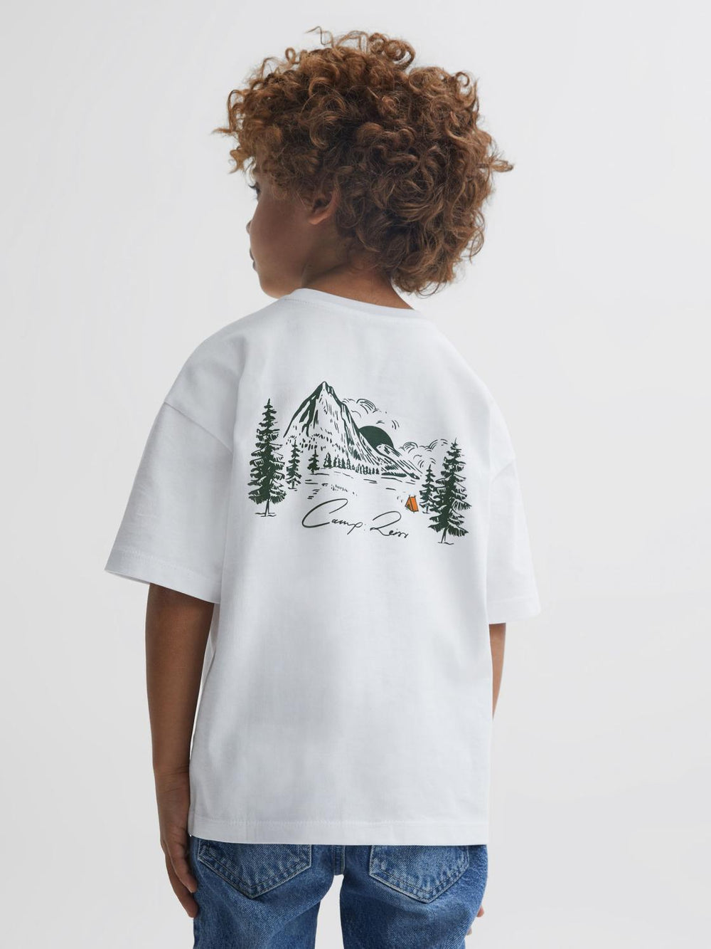 Reiss T-Shirts | Ivan Cotton Crew Neck Motif T-Shirt Ecru - Children