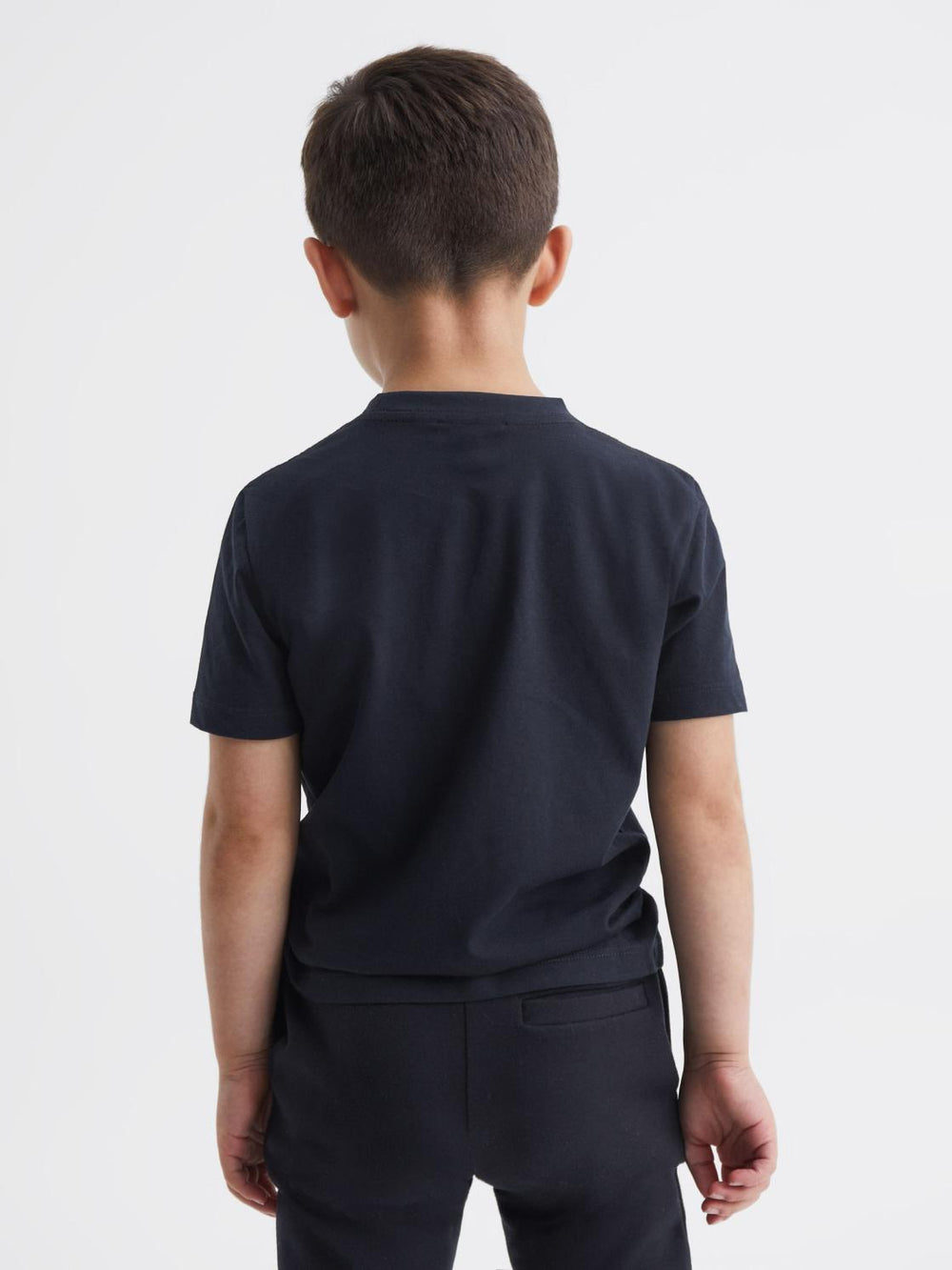 Reiss T-Shirts | Jude Motif Crew Neck T-Shirt Navy - Children