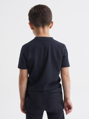 Reiss T-Shirts | Jude Motif Crew Neck T-Shirt Navy - Children