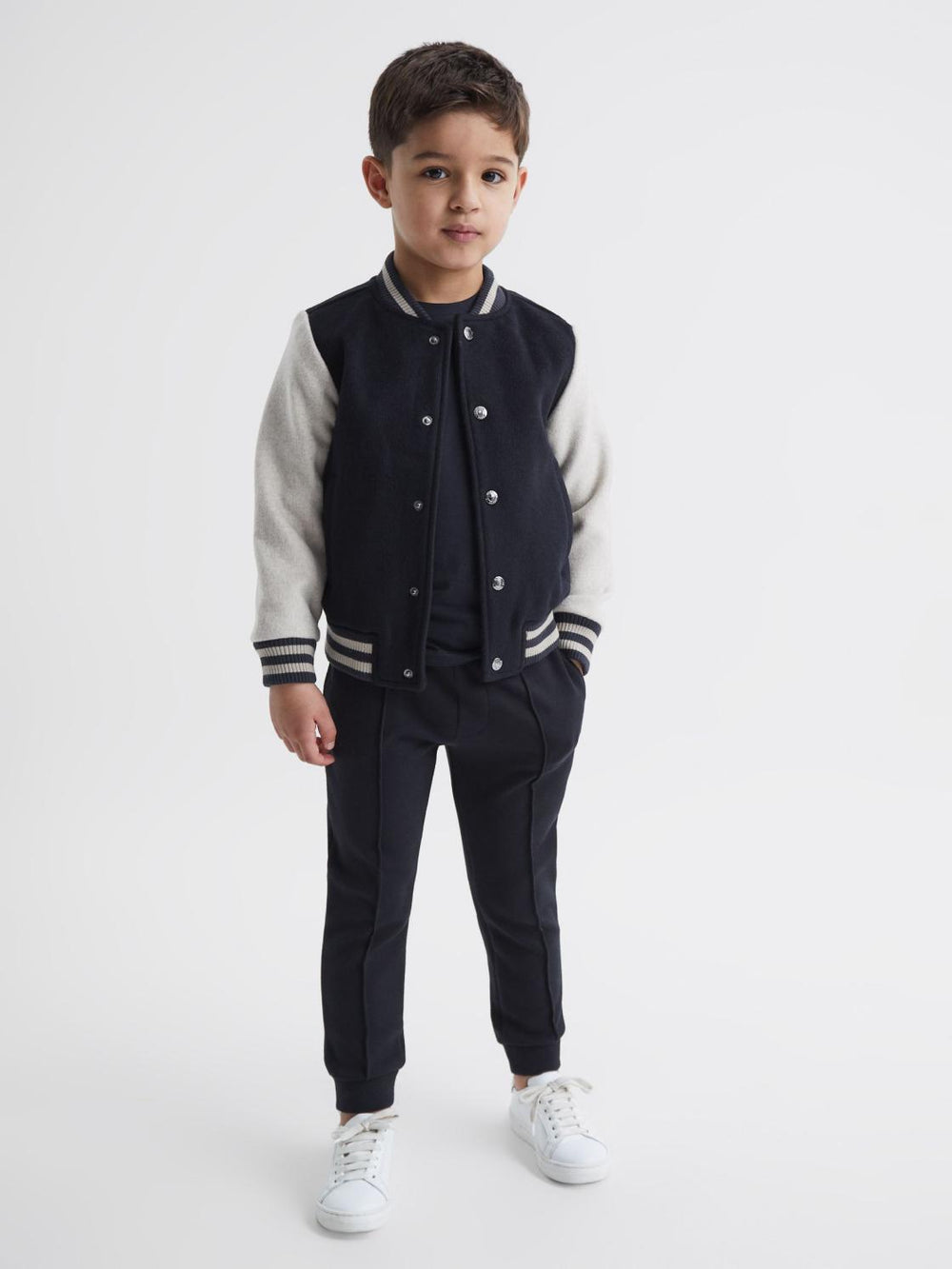 Reiss T-Shirts | Jude Motif Crew Neck T-Shirt Navy - Children