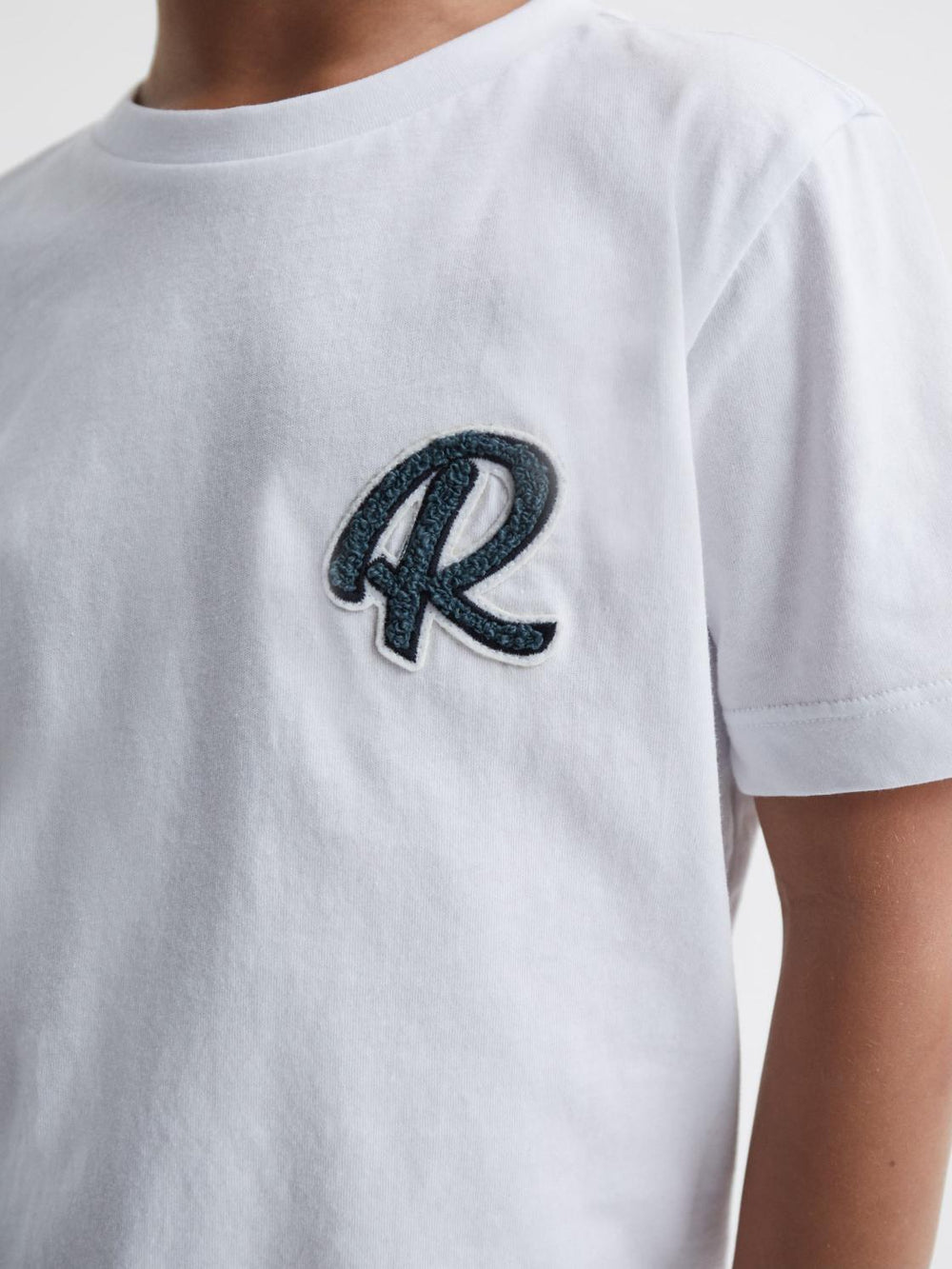 Reiss T-Shirts | Jude Motif Crew Neck T-Shirt White - Children