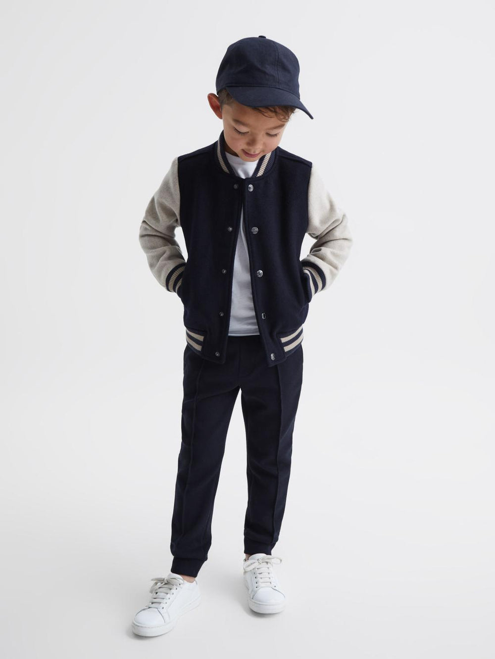 Reiss T-Shirts | Jude Motif Crew Neck T-Shirt White - Children