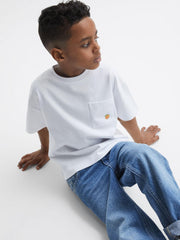 Reiss T-Shirts | Seville Motif Cotton T-Shirt White - Children