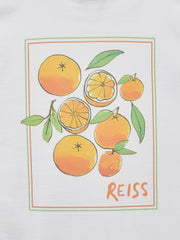 Reiss T-Shirts | Seville Motif Cotton T-Shirt White - Children