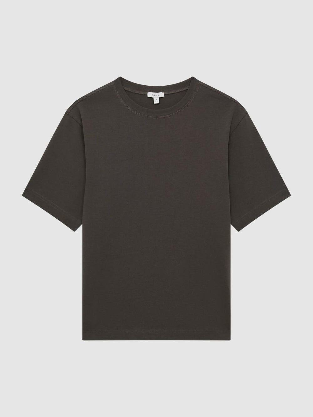 Reiss T-Shirts | Tate Oversized Garment Dye T-Shirt Fern Green - Men