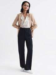 Reiss T-Shirts & Vests | Delia V-Neck Short Sleeve Top Black - Women