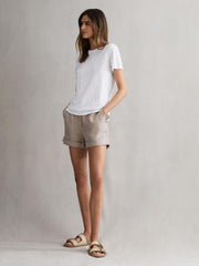 Reiss T-Shirts & Vests | Joey Slub Cotton T-Shirt White - Women