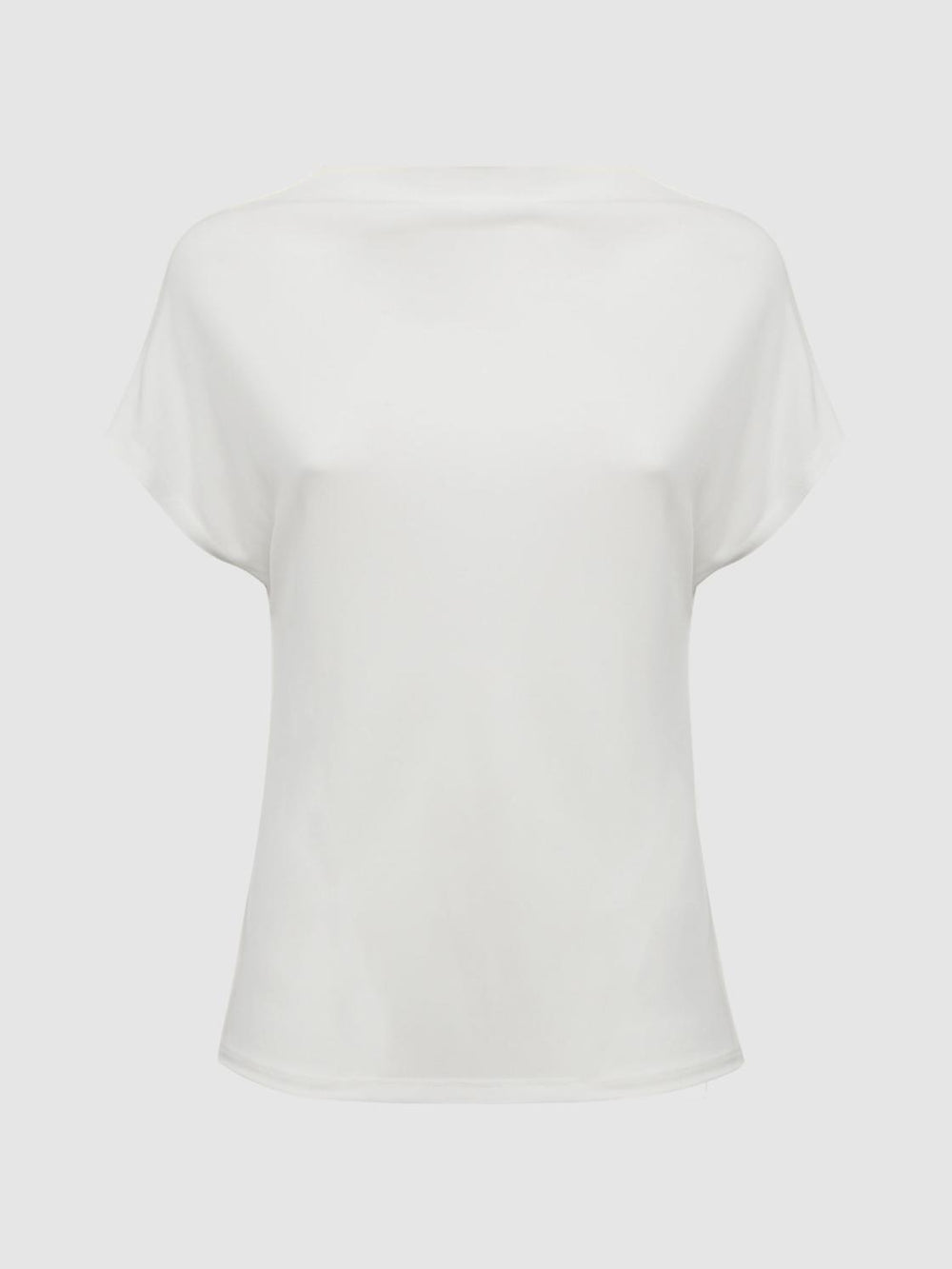 Reiss T-Shirts & Vests | Poppy High Neck Jersey Top Cream - Women