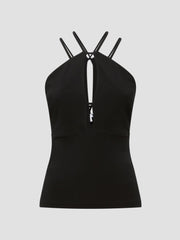 Reiss T-Shirts & Vests | Raquel Strappy Cut-Out Top Black - Women