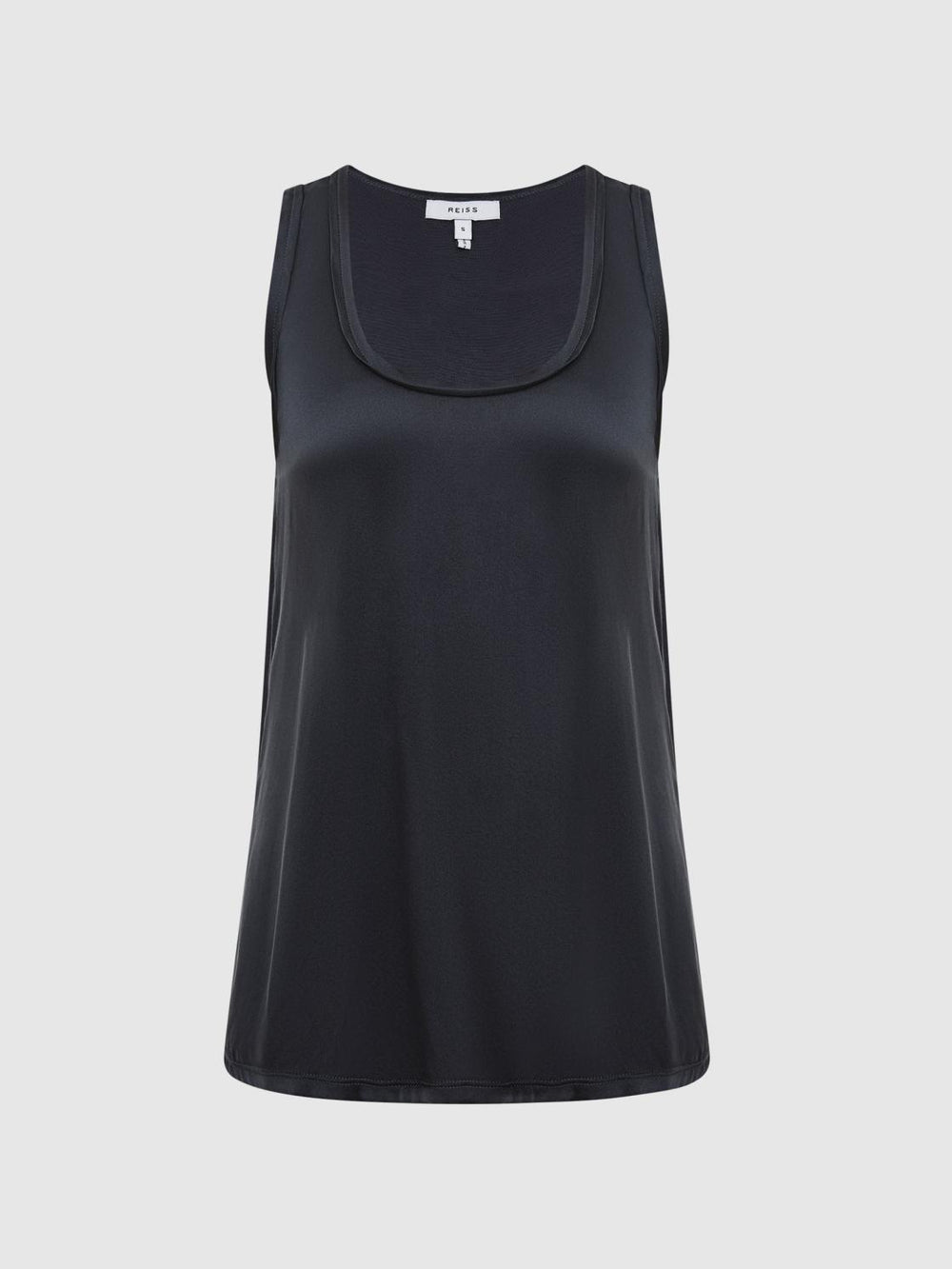 Reiss T-Shirts & Vests | Riley Silk Front Vest Aqua - Women