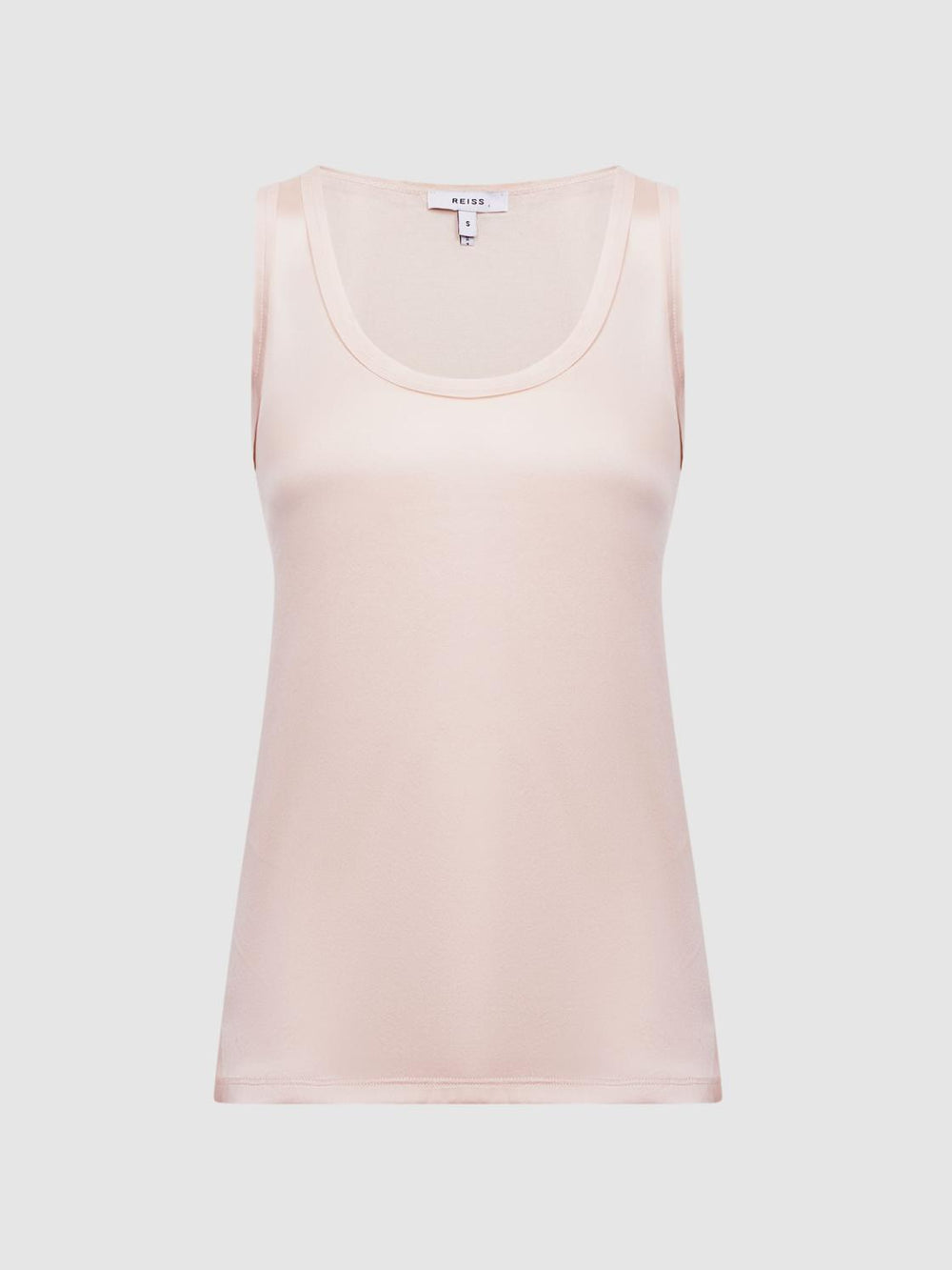 Reiss T-Shirts & Vests | Riley Silk Front Vest Aqua - Women