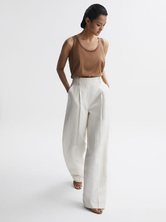 Reiss T-Shirts & Vests | Riley Silk Front Vest Bronze - Women