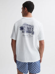 Reiss T-Shirts | Villa Reiss | Ché Motif Crew Neck T-Shirt Off White - Men