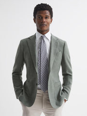 Reiss Ties & Pocket Squares | Asolo Silk Medallion Print Tie Airforce Blue - Men