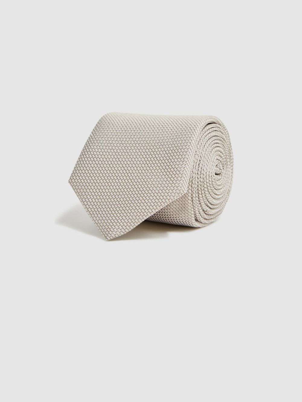 Reiss Ties & Pocket Squares | Ceremony Textured Silk Tie Champagne - Men