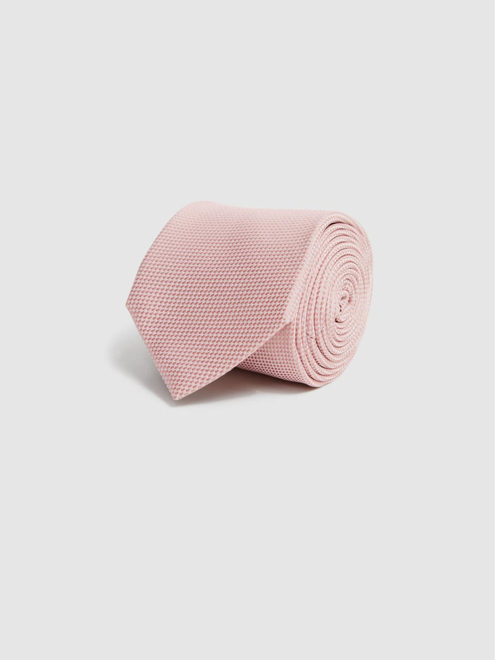 Reiss Ties & Pocket Squares | Ceremony Textured Silk Tie Soft Pink - Men