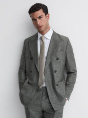 Reiss Ties & Pocket Squares | Ceremony Textured Silk Tie Soft Sage - Men