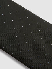 Reiss Ties & Pocket Squares | Liam Silk Polka Dot Tie Dark Green - Men