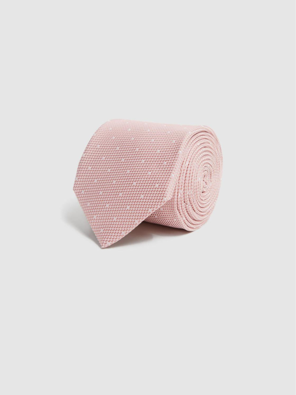 Reiss Ties & Pocket Squares | Liam Silk Polka Dot Tie Soft Pink - Men