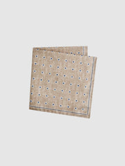 Reiss Ties & Pocket Squares | Marino Silk Polka Dot Print Pocket Square Oatmeal Melange - Men