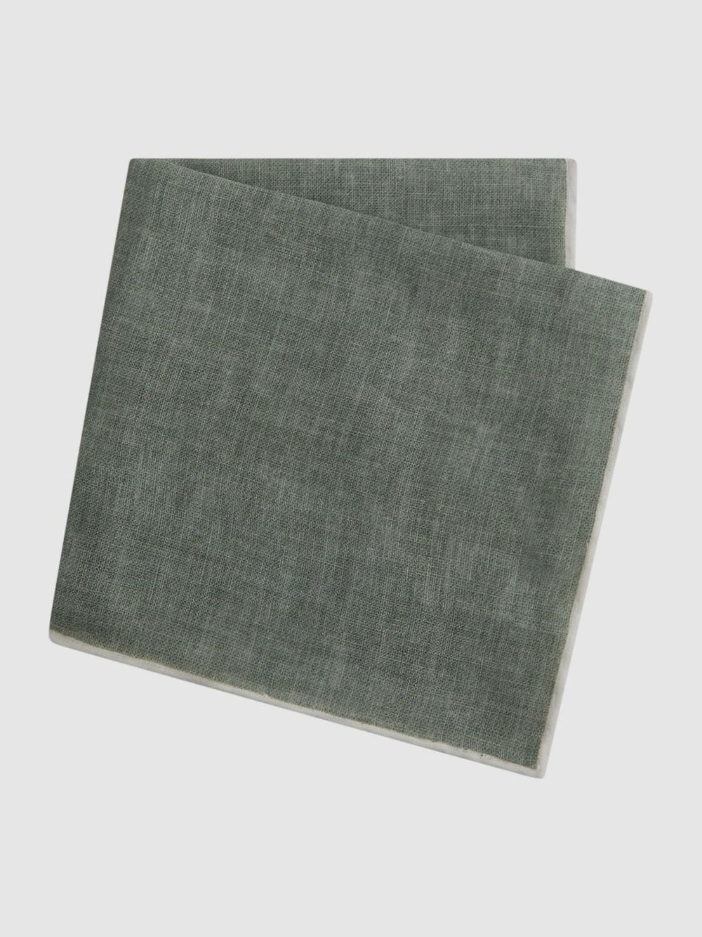 Reiss Ties & Pocket Squares | Piazza Linen Plain Pocket Square Blue Melange - Men