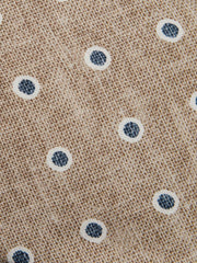 Reiss Ties & Pocket Squares | Porto Silk Polka Dot Print Tie Oatmeal Melange - Men