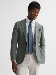 Reiss Ties & Pocket Squares | Saturn Wool-Silk Blend Tie Airforce Blue - Men