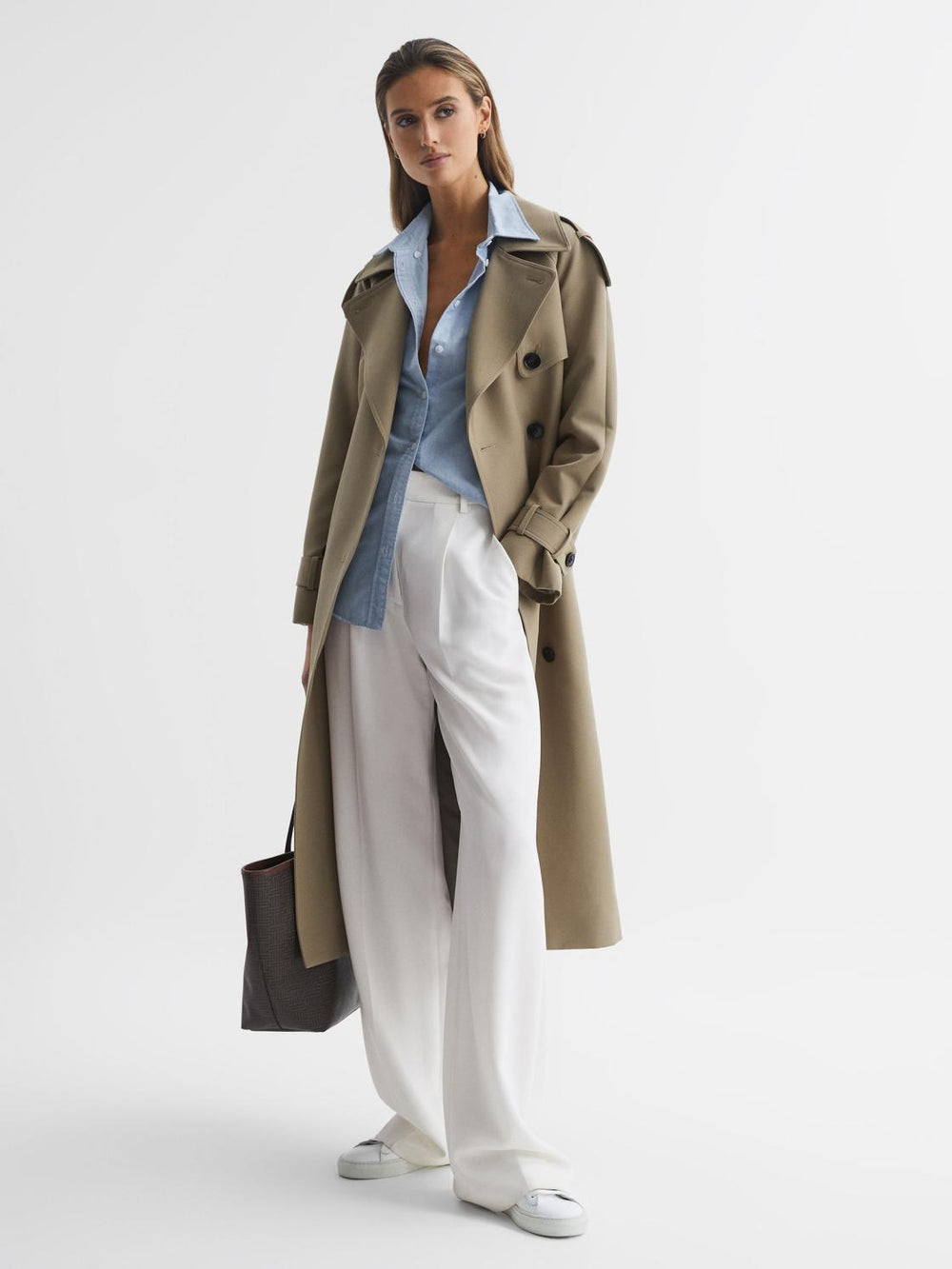 Reiss Tops | Allie Fitted Oxford Shirt Blue - Women