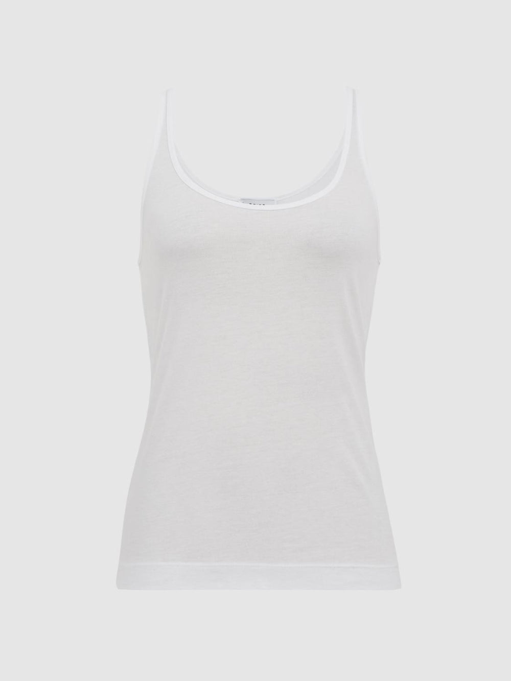 Reiss Tops | Arla Scoop Neck Second Skin Vest Top Black - Women