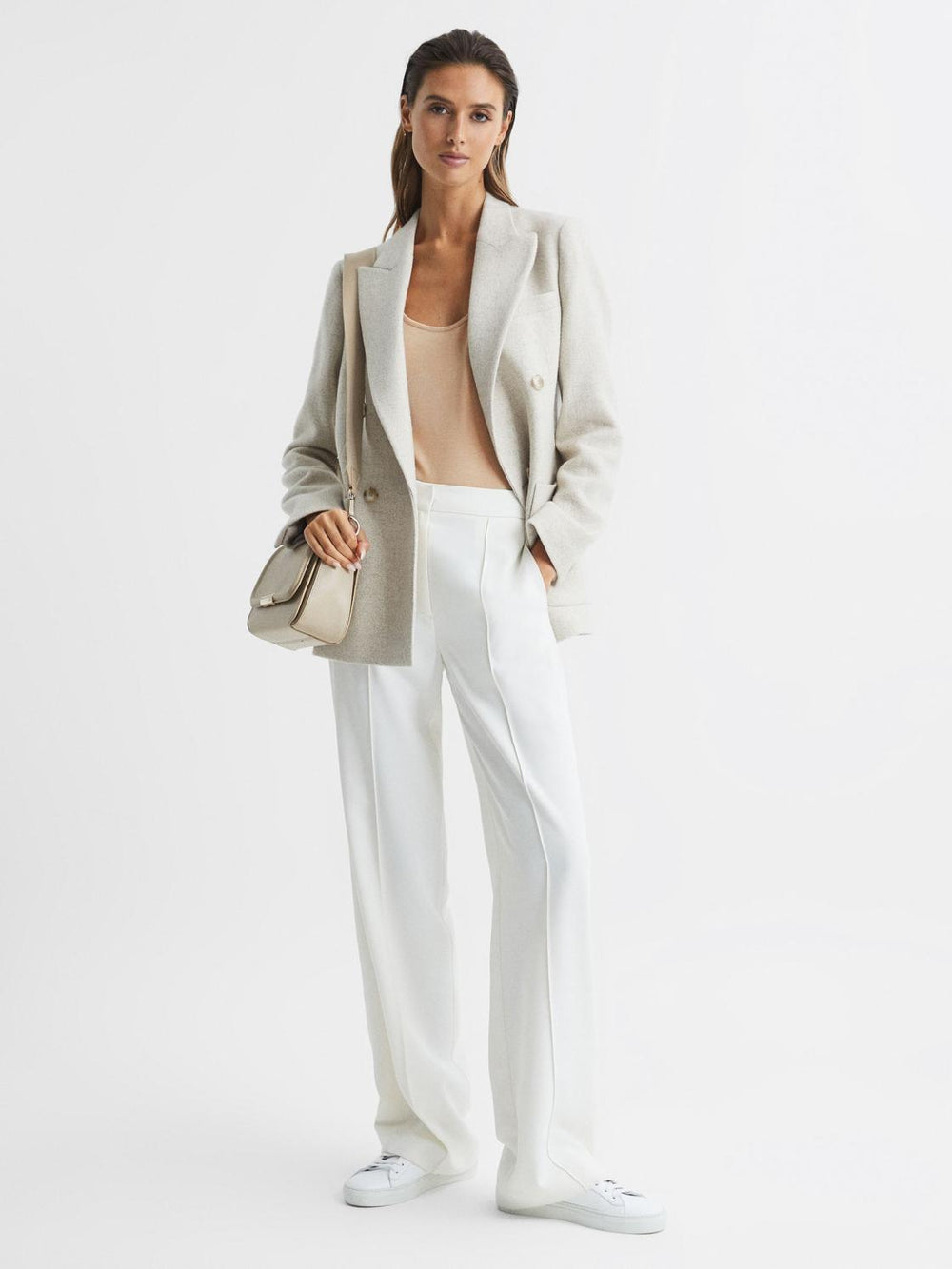 Reiss Tops | Arla Scoop Neck Second Skin Vest Top Black - Women