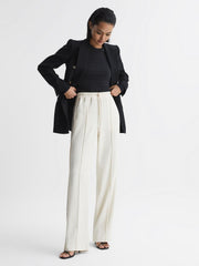 Reiss Tops | Bebe Long Sleeve Crew Neck Top Black - Women