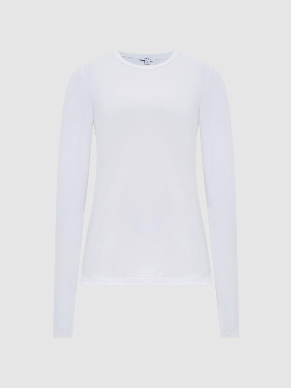 Reiss Tops | Bebe Long Sleeve Crew Neck Top White - Women