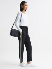 Reiss Tops | Bebe Long Sleeve Crew Neck Top White - Women