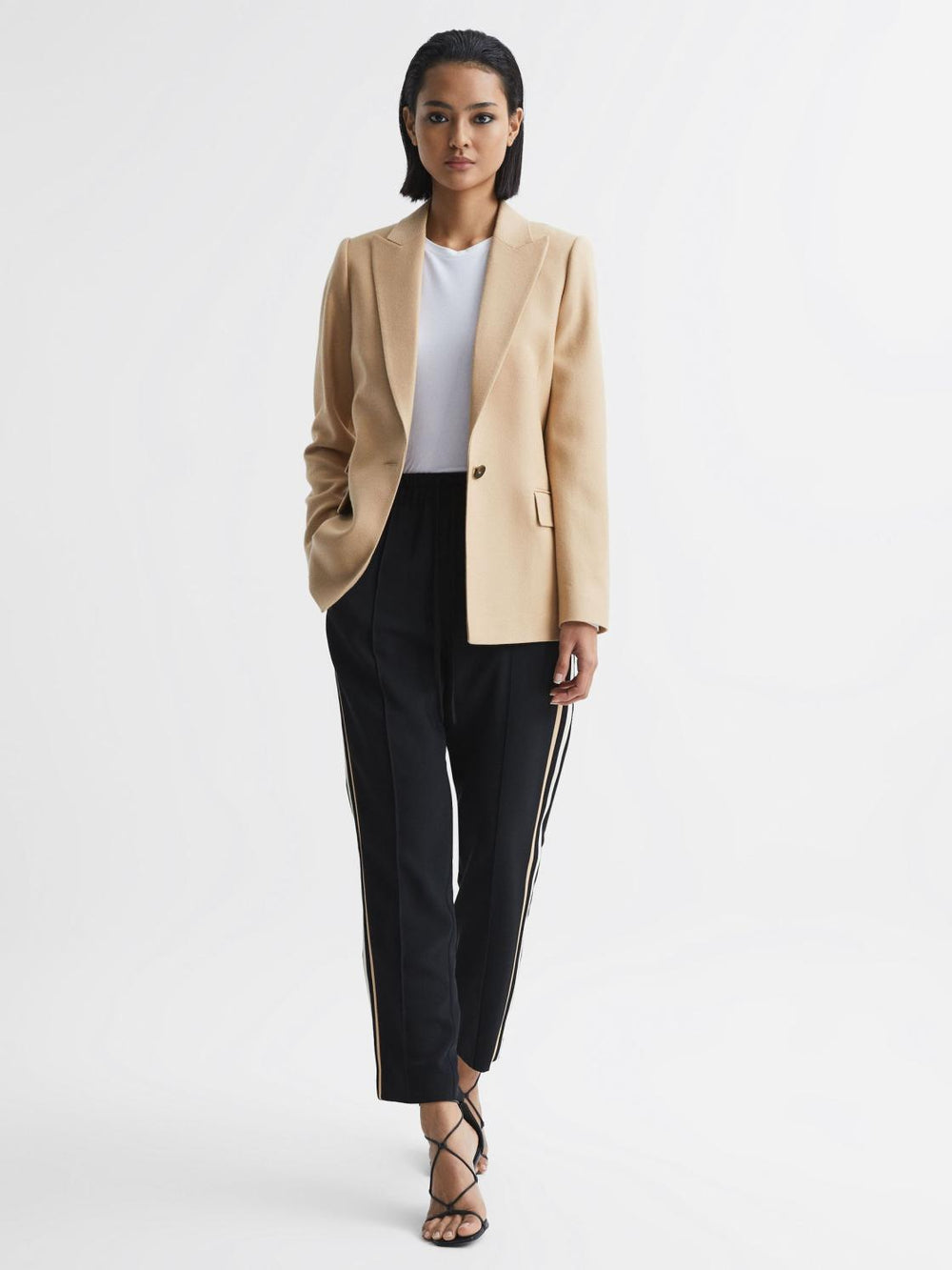 Reiss Tops | Bebe Long Sleeve Crew Neck Top White - Women