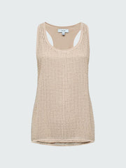 Reiss Tops | Brooklyn Embellished Scoop Neck Vest Nude - Women