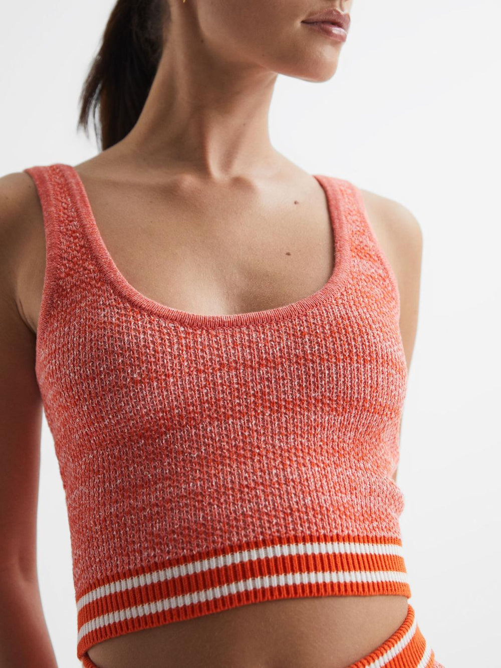 Reiss Tops | Cosmos Ophelia The Upside Knitted Cropped Top Pink - Women