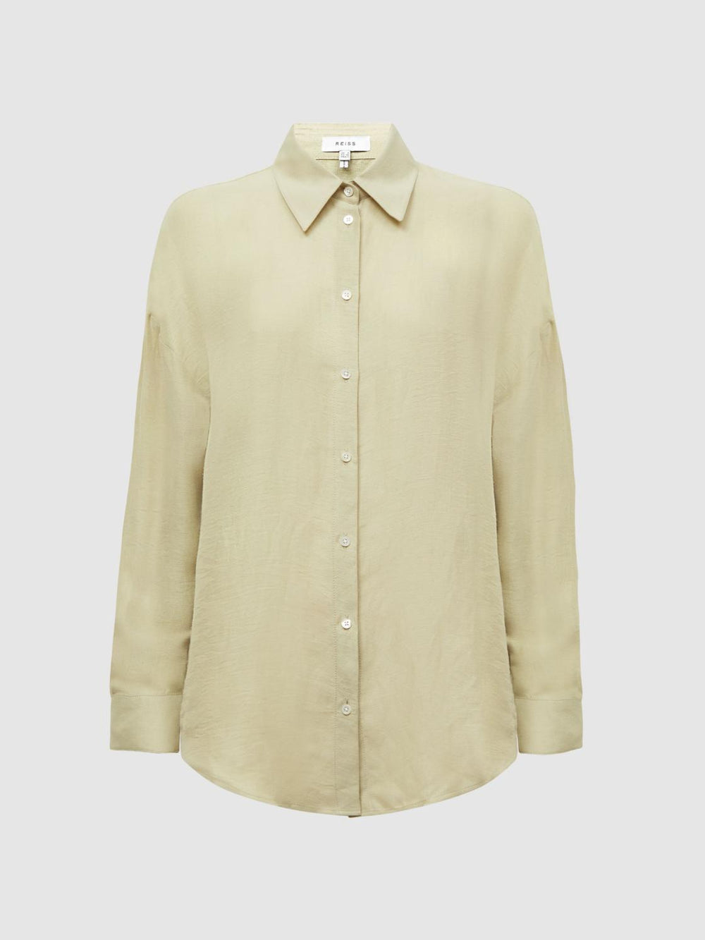 Reiss Tops | Ellis Oversized Long Sleeve Shirt Ivory - Women