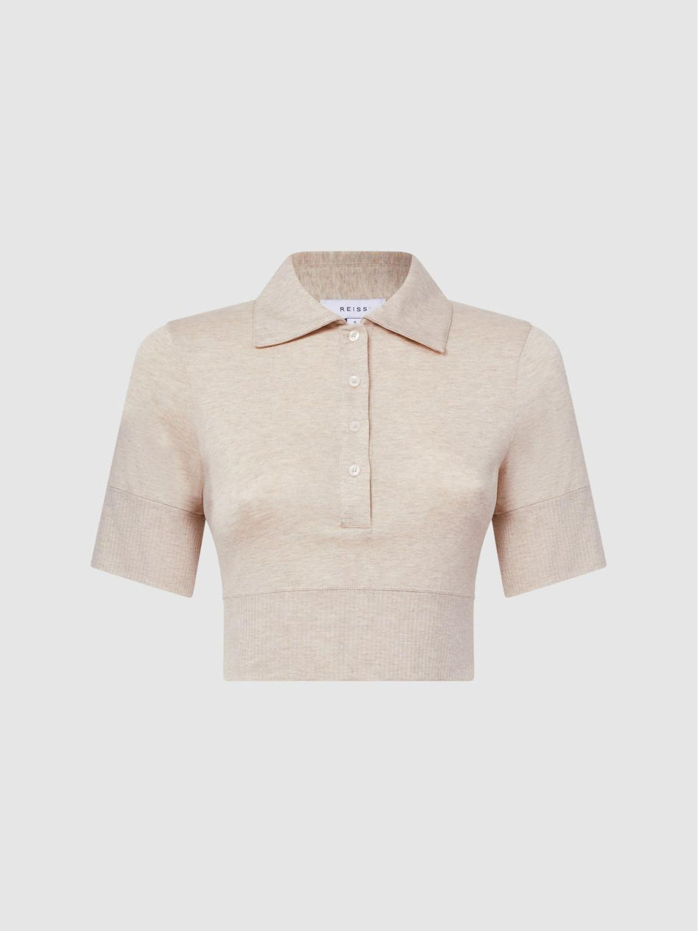 Reiss Tops | Eva Polo Crop Top Neutral - Women