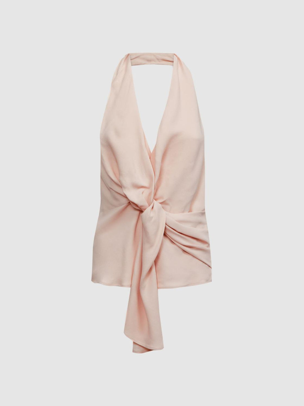 Reiss Tops | Freda Tie Halter Neck Blouse Ivory - Women