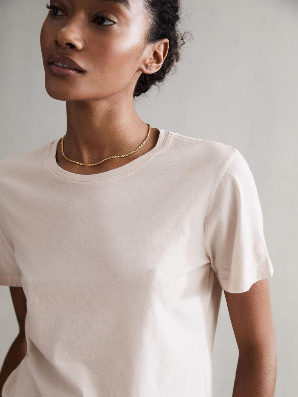 Reiss Tops | Ginnie Cotton Garment Dyed T-Shirt Pink - Women
